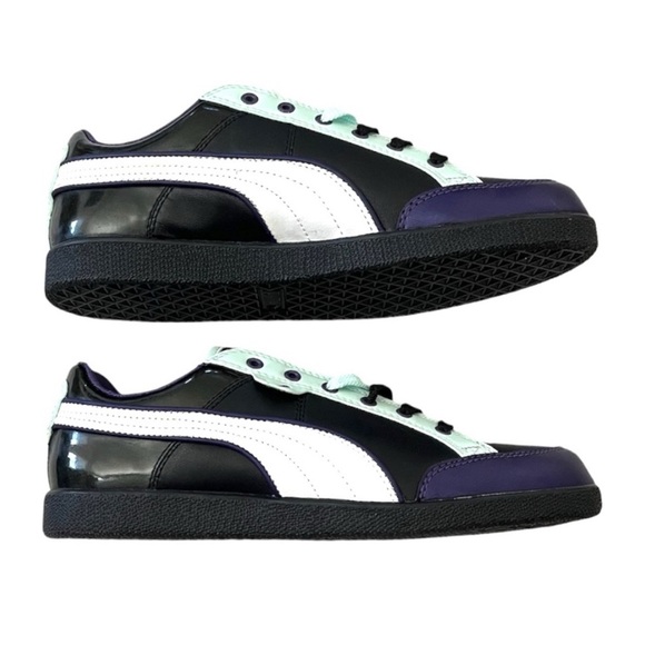 NEW Puma Women’s Sport Lifestyle Sneaker size 8.5 Black/White/Purple and Green - Picture 6 of 9